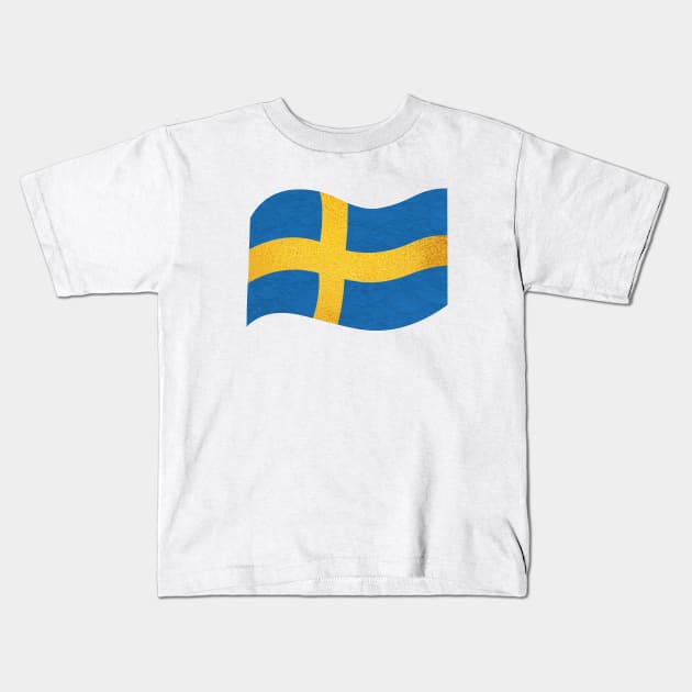 The flag of Sweden Kids T-Shirt by Purrfect